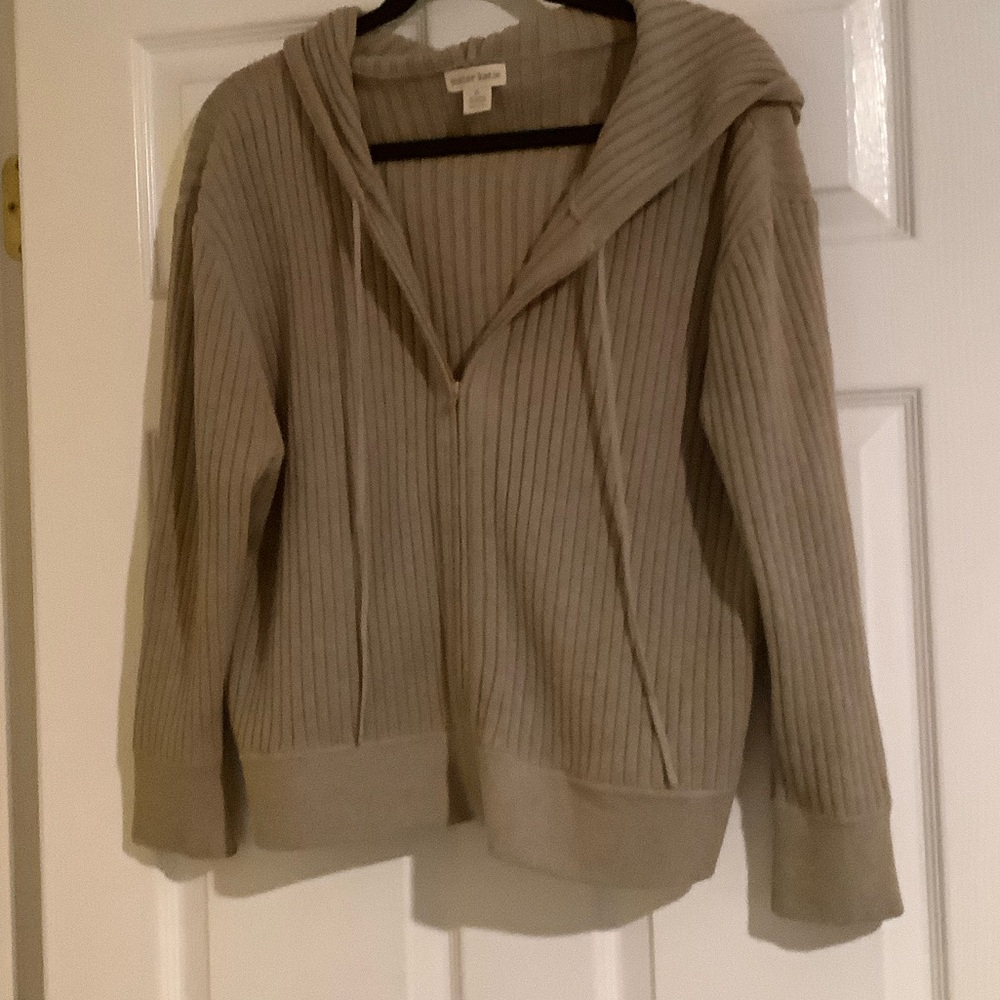 Sister Katie Roo Taupe Ribbed Women's Cardigan